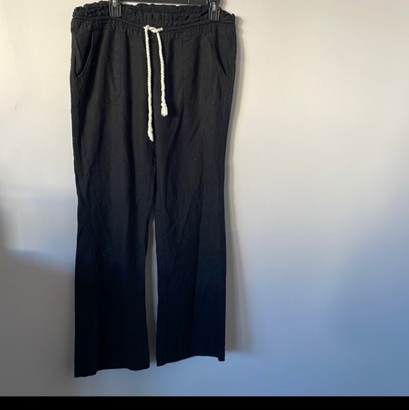 ROXY Oceanside Flared Linen Pants - Picture 3 of 8